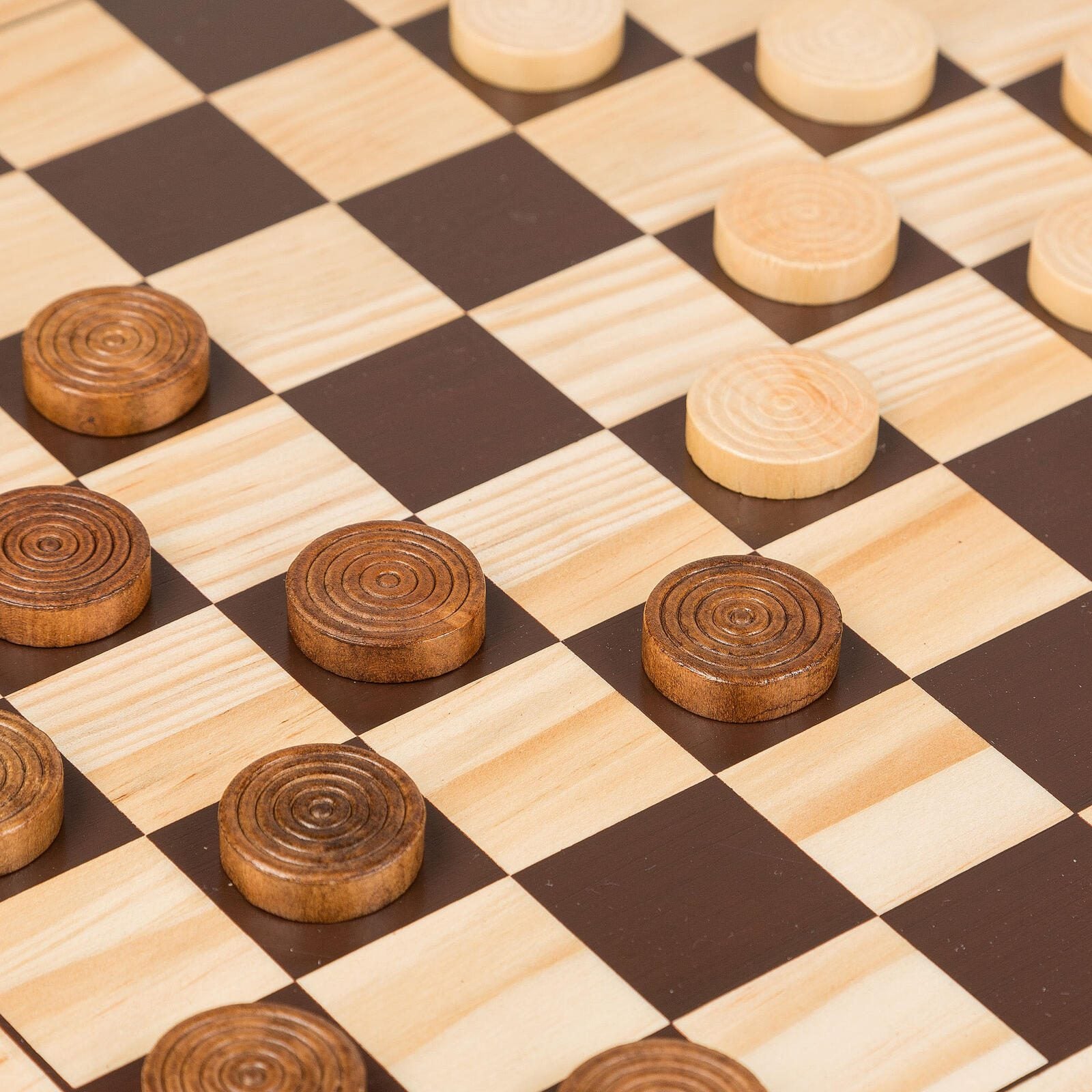 Idena 2in1 Schach und Dame Brettspiel
