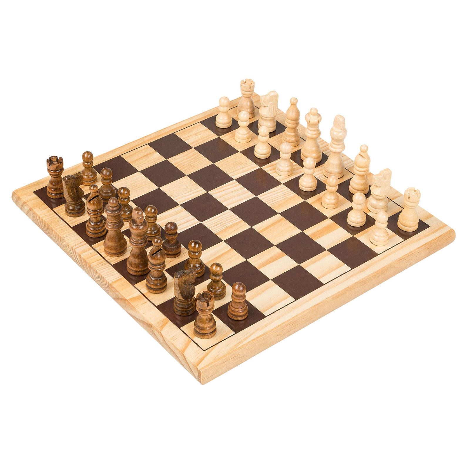 Idena 2in1 Schach und Dame Brettspiel