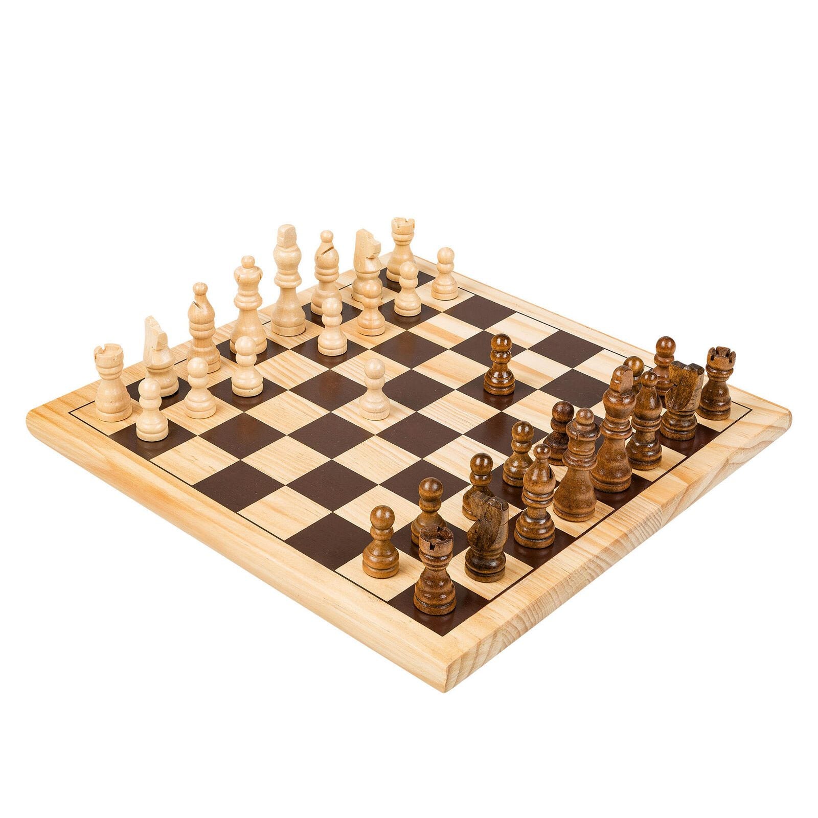Idena 2in1 Schach und Dame Brettspiel