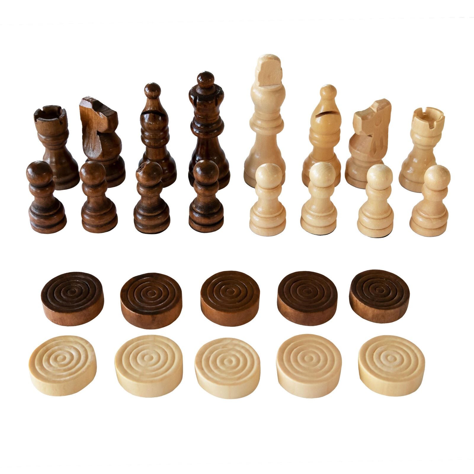 Idena 2in1 Schach und Dame Brettspiel
