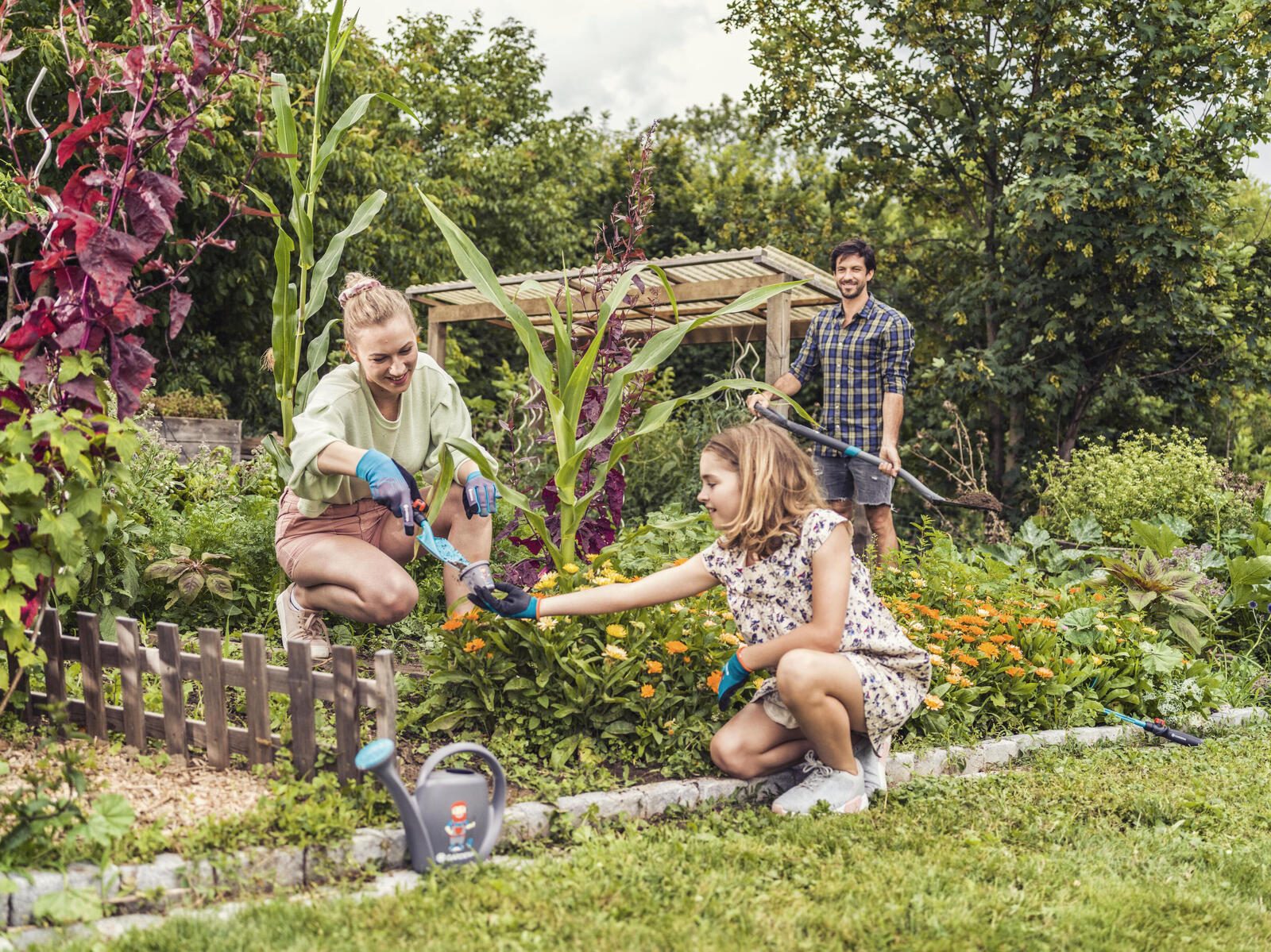GARDENA Gartenhandschuhe 7 anthrazit, türkis