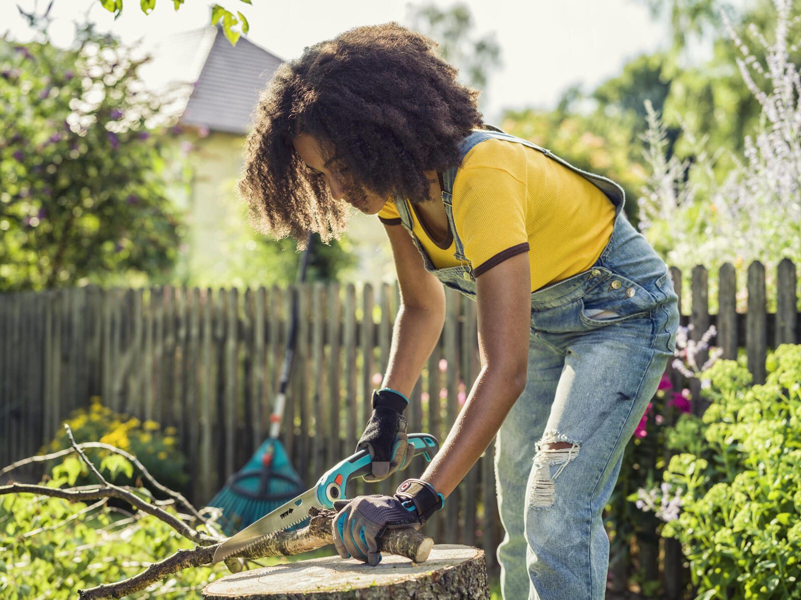 GARDENA Arbeitshandschuhe 9 anthrazit, türkis
