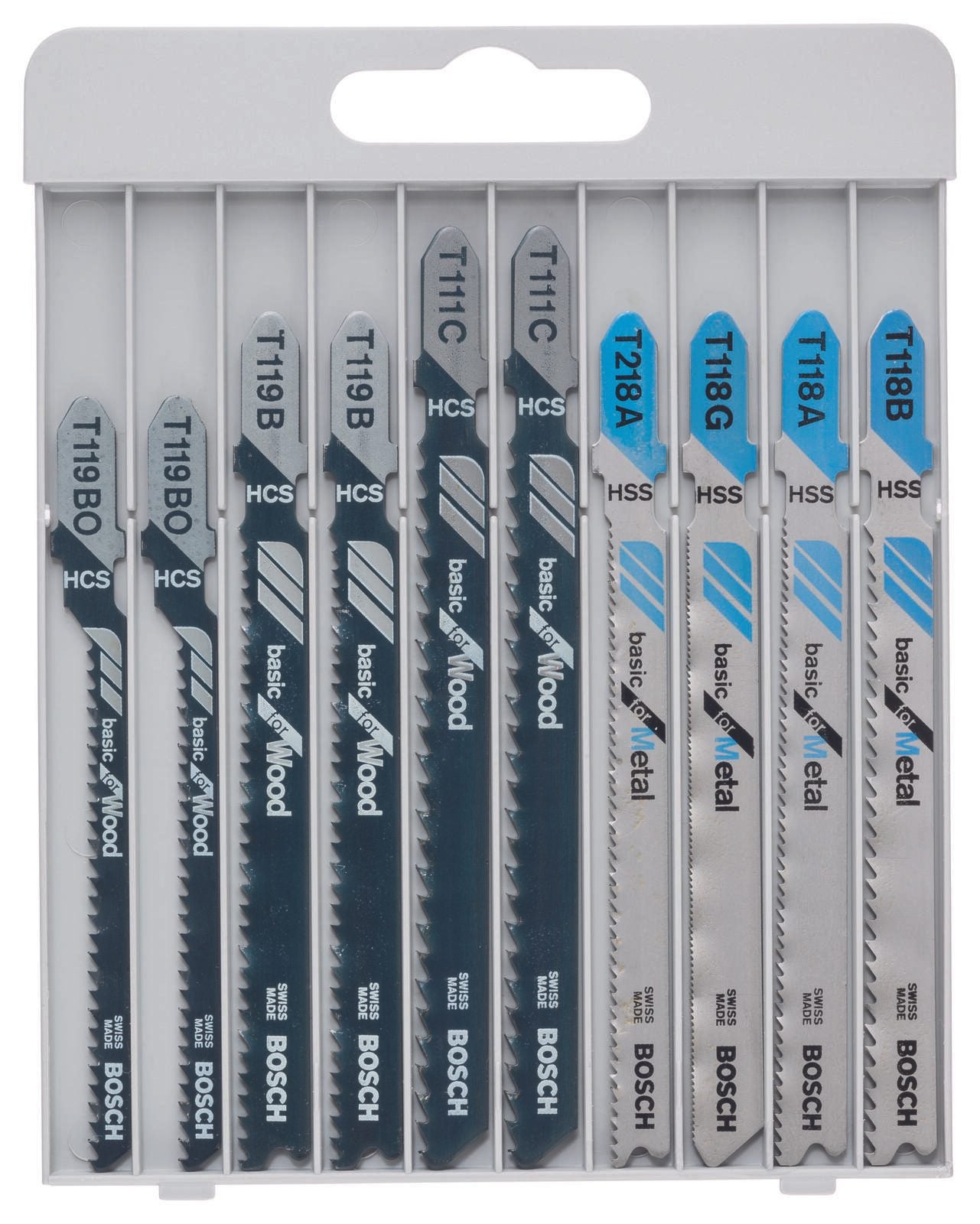 BOSCH Basic for Metal and Wood Stichsägeblätter-Set 10-teilig