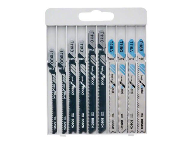 BOSCH Basic for Metal and Wood Stichsägeblätter-Set 10-teilig