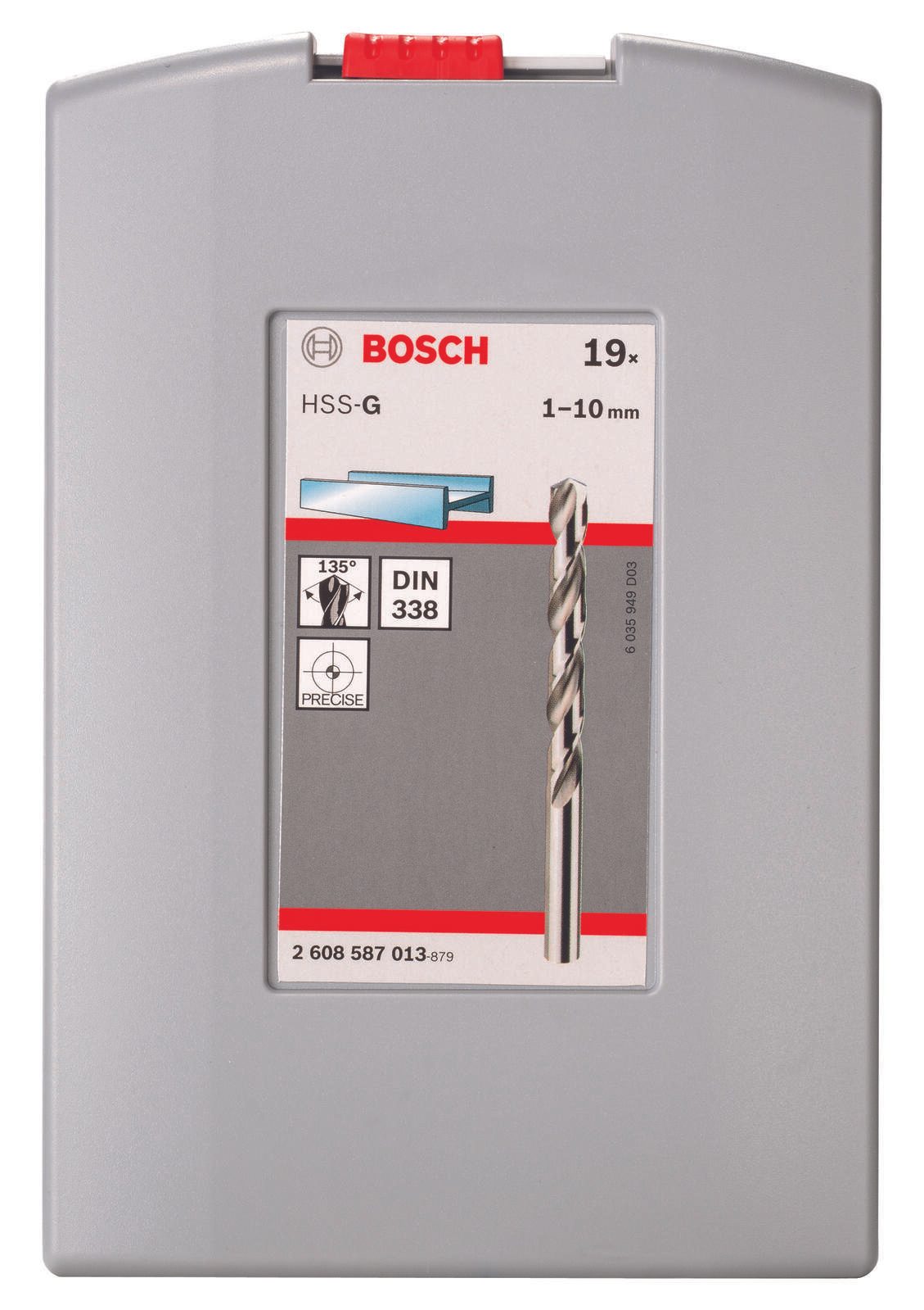BOSCH Metallbohrer-Set ProBox HSS-G 19-teilig