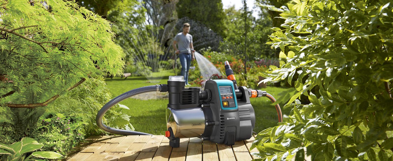 GARDENA Gartenpumpe 6000/6 LCD inox