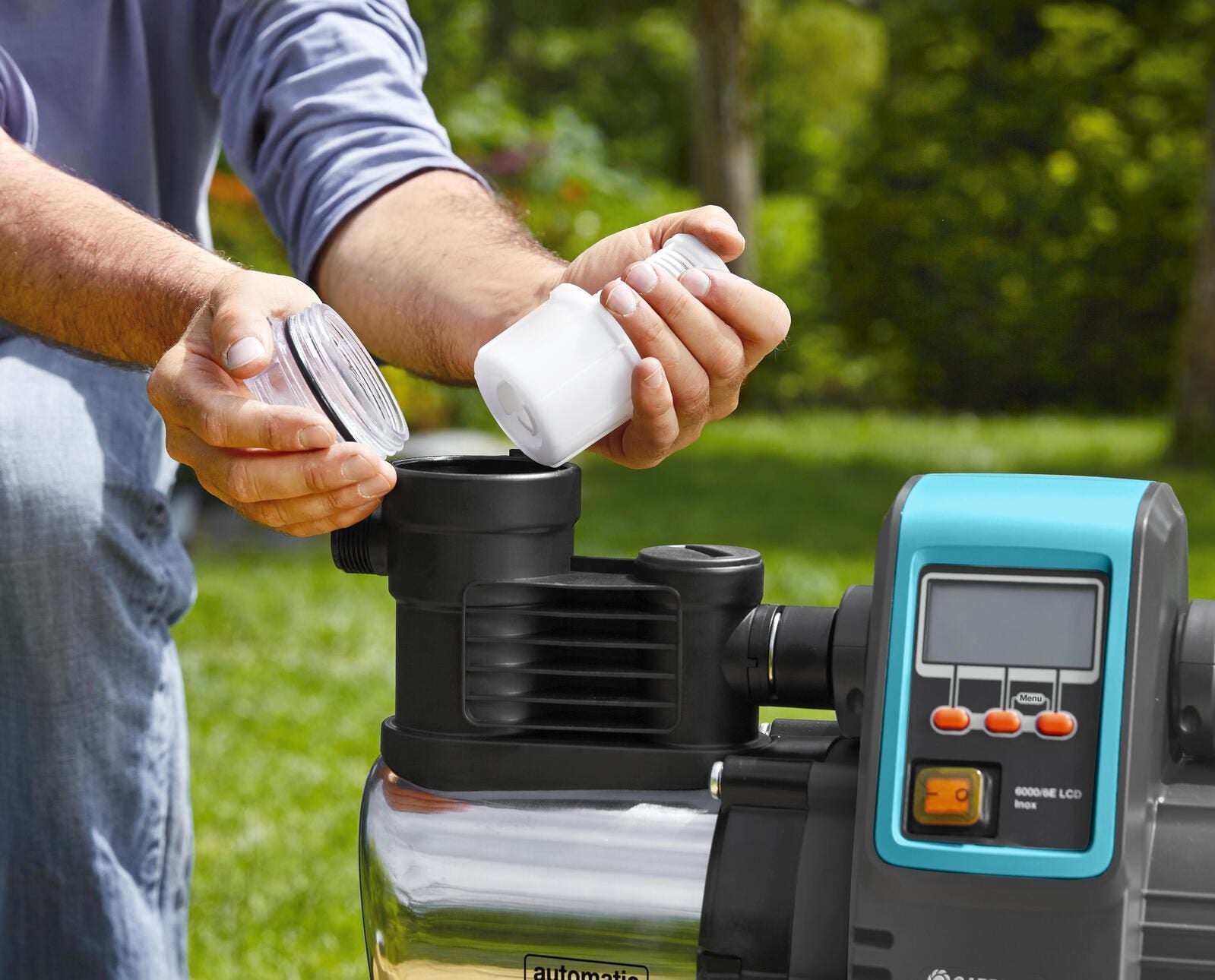 GARDENA Gartenpumpe 6000/6 LCD inox