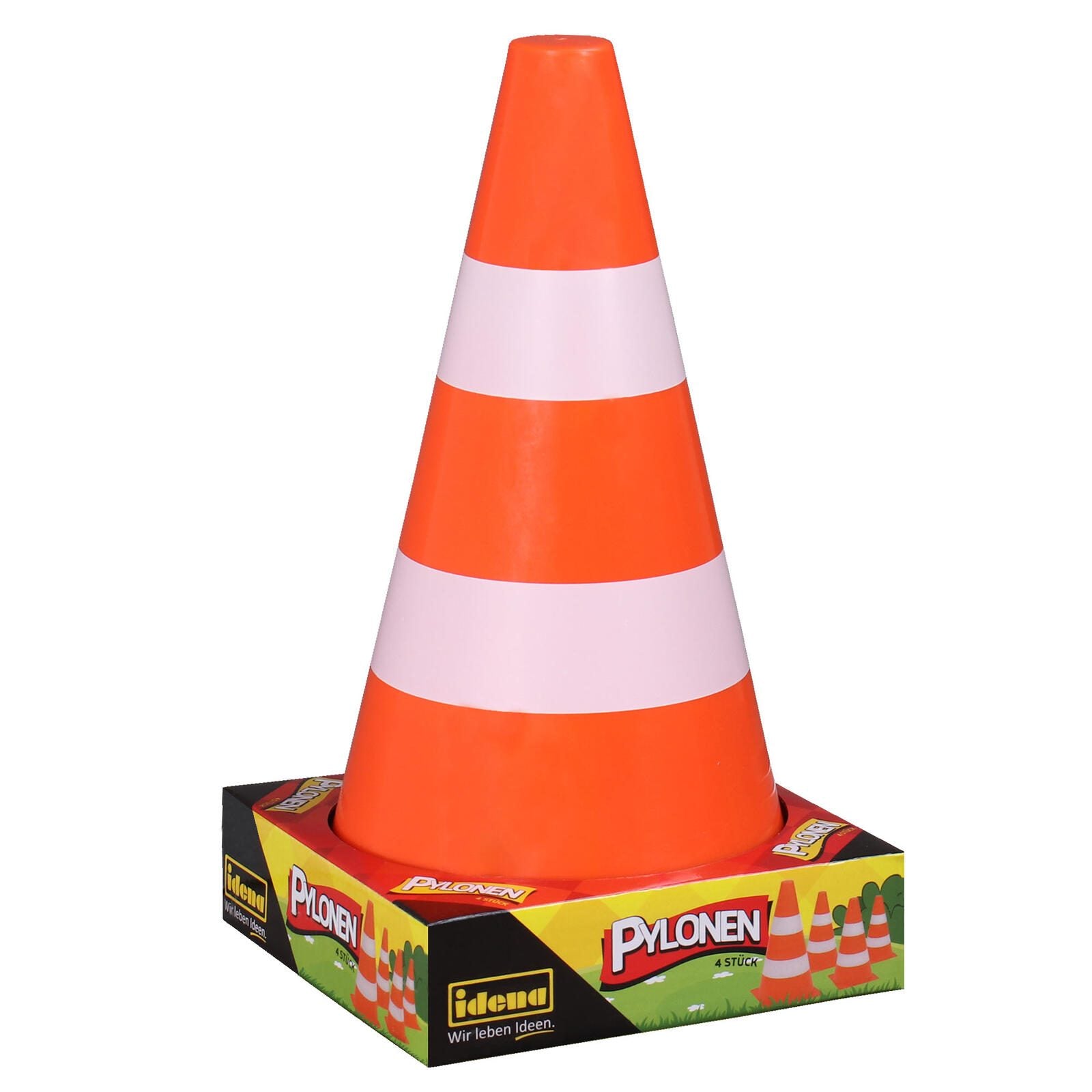 Idena Spielzeug-Pylone 24 cm orange, weiß