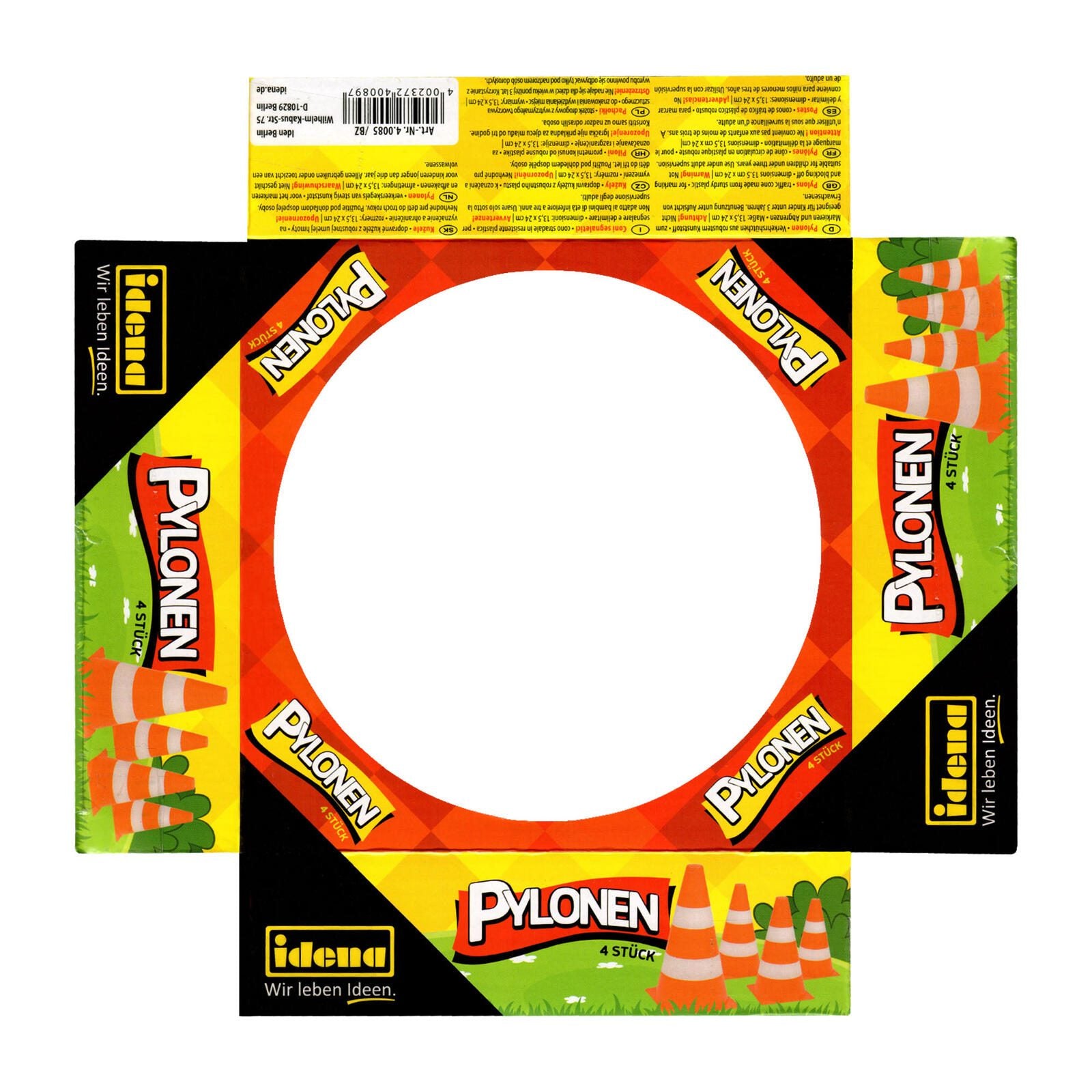 Idena Spielzeug-Pylone 24 cm orange, weiß