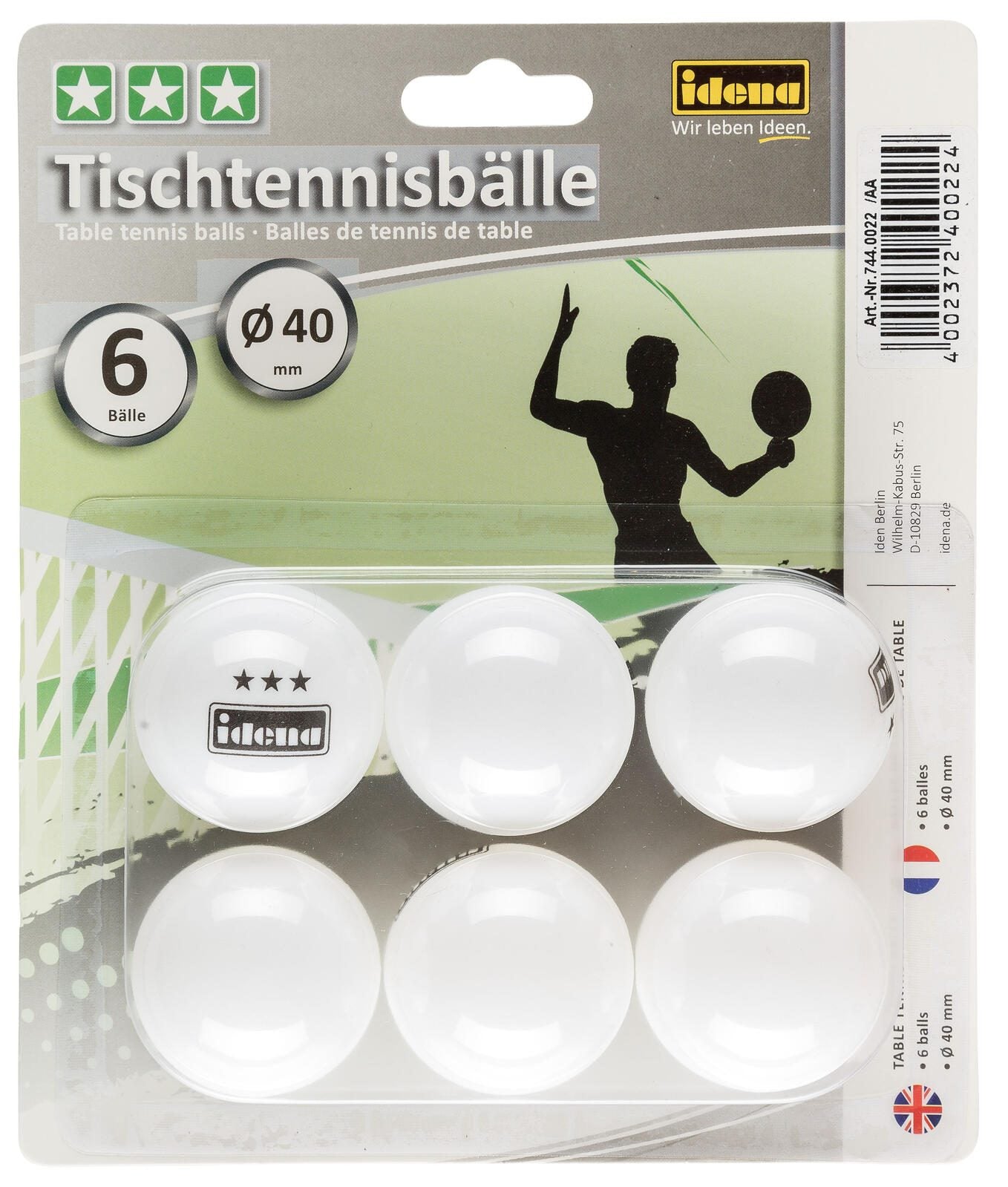 Idena Tischtennisbälle 6 Stück