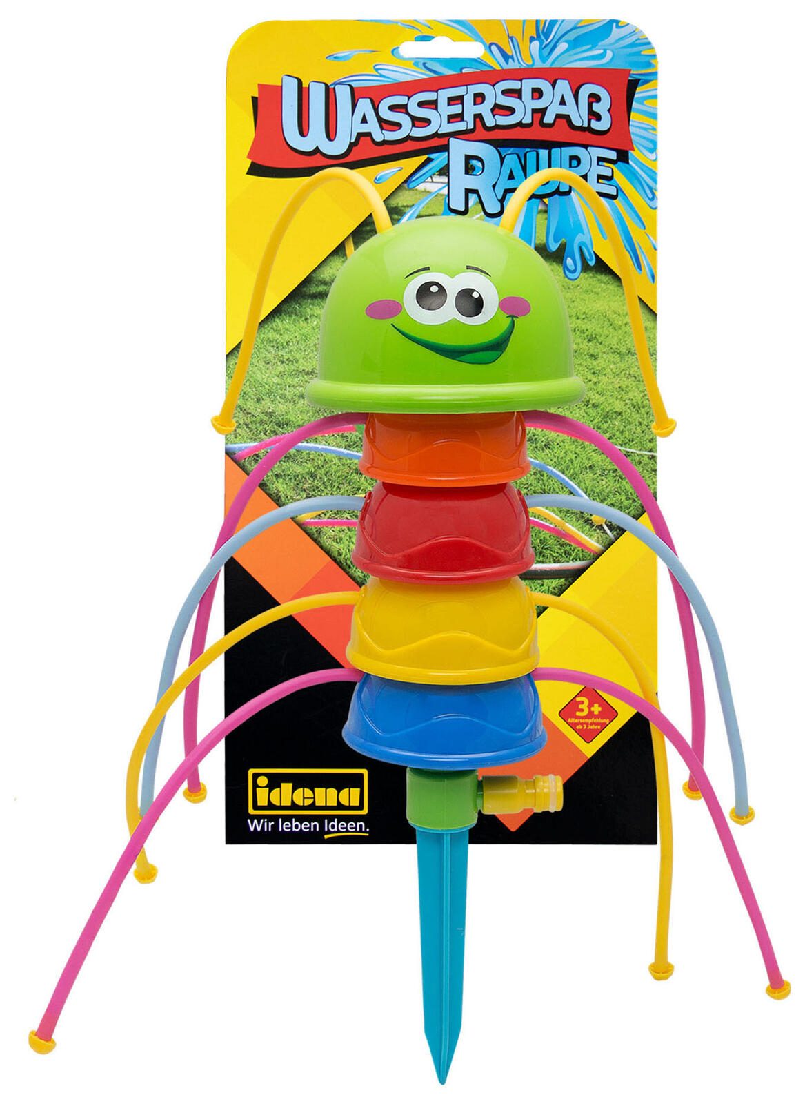 Idena Kinder-Wassersprinkler Raupe mehrfarbig