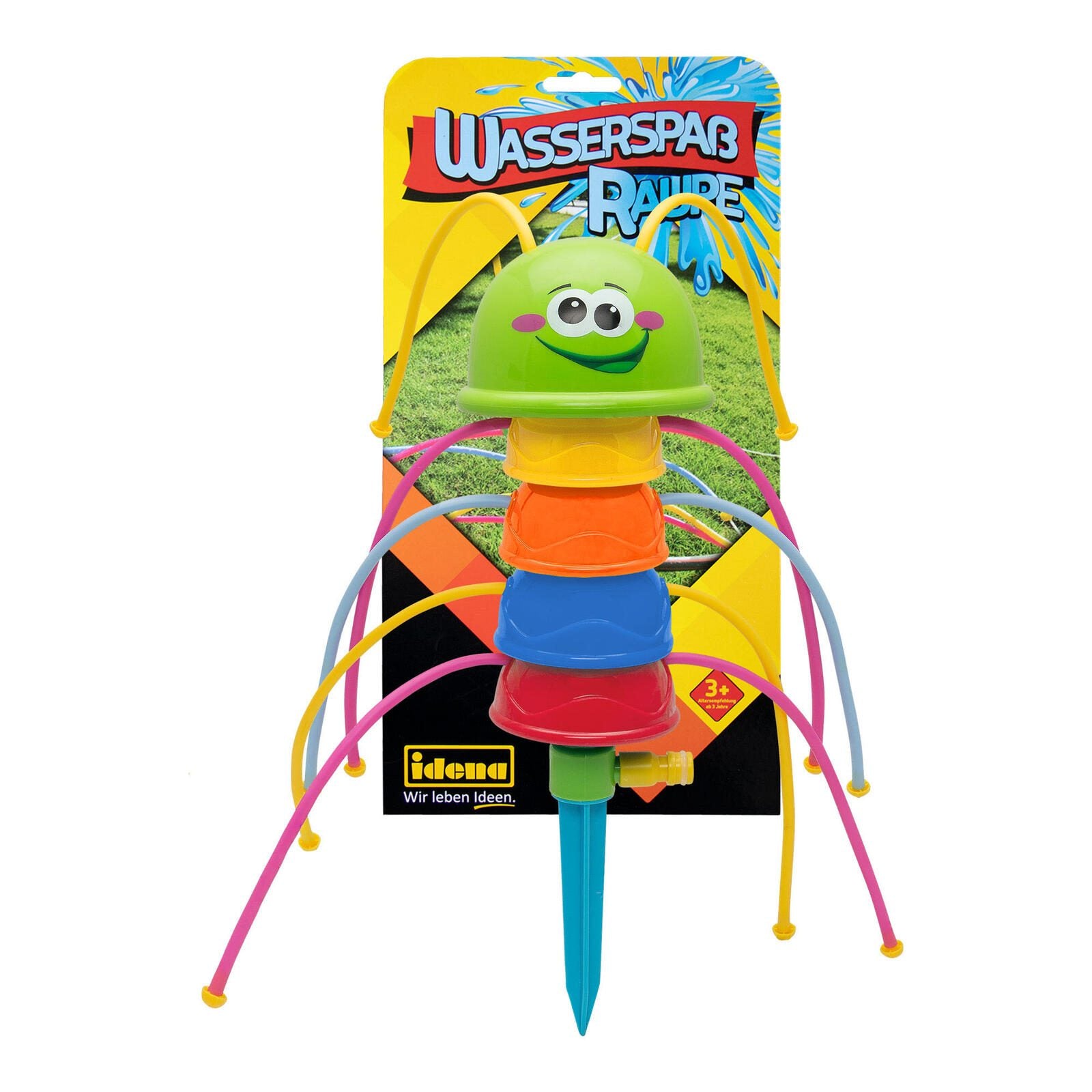 Idena Kinder-Wassersprinkler Raupe mehrfarbig