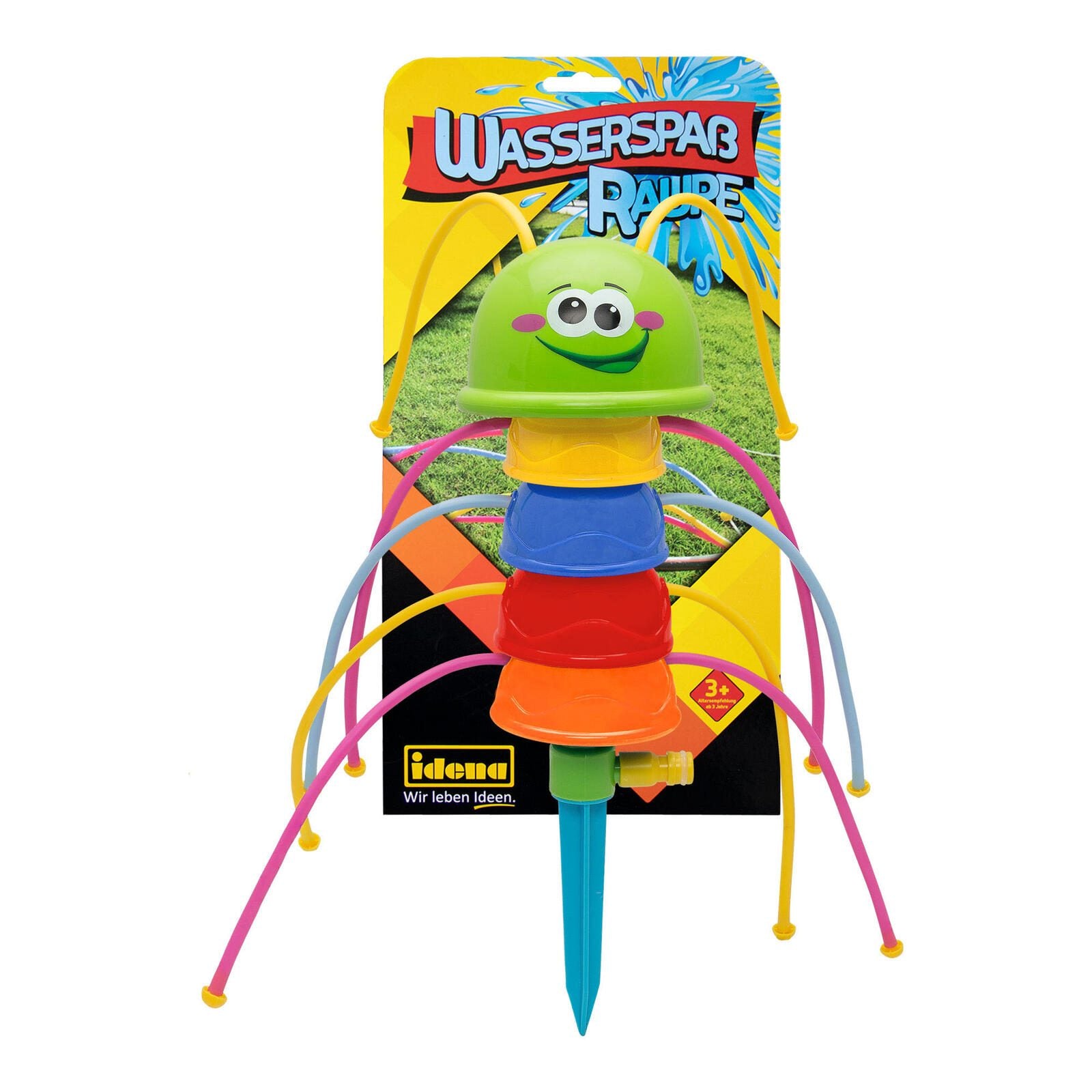 Idena Kinder-Wassersprinkler Raupe mehrfarbig