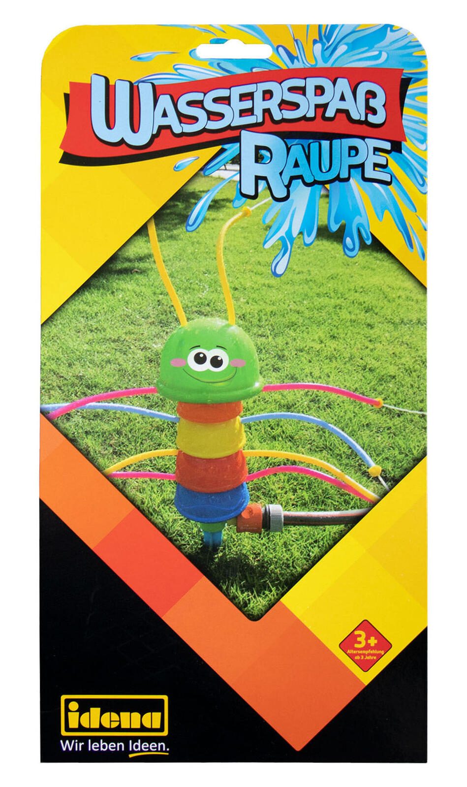 Idena Kinder-Wassersprinkler Raupe mehrfarbig
