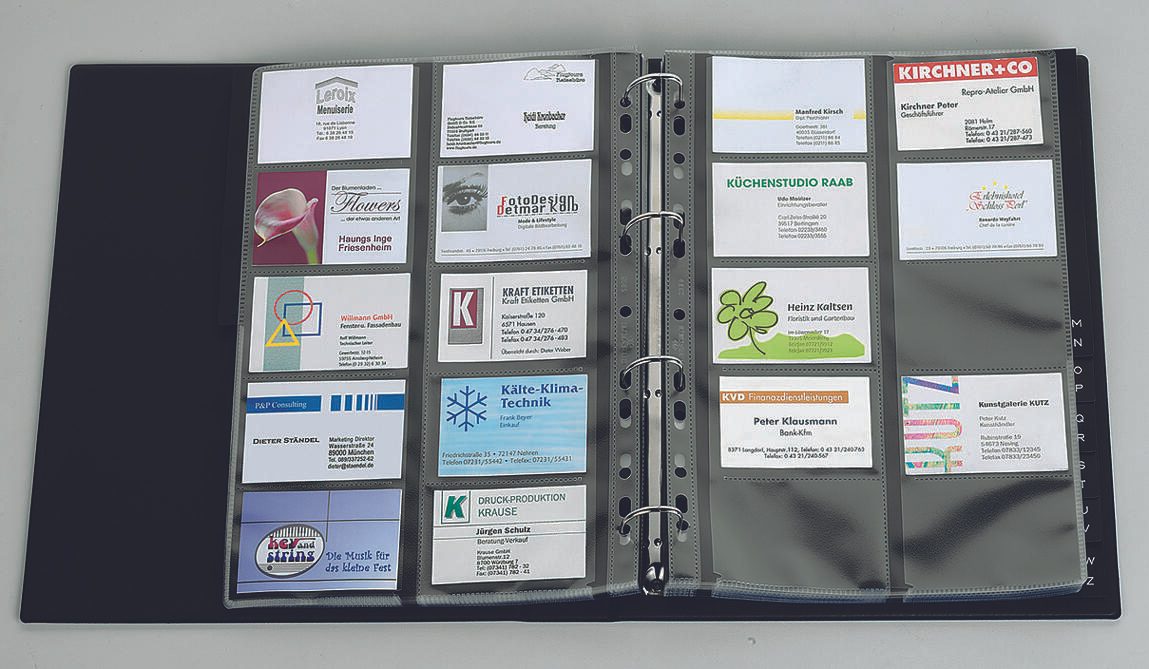 DURABLE Visitenkarten-Ringbuch anthrazit
