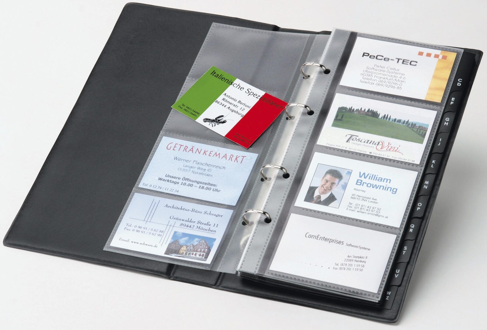 SIGEL Visitenkarten-Ringbuch schwarz