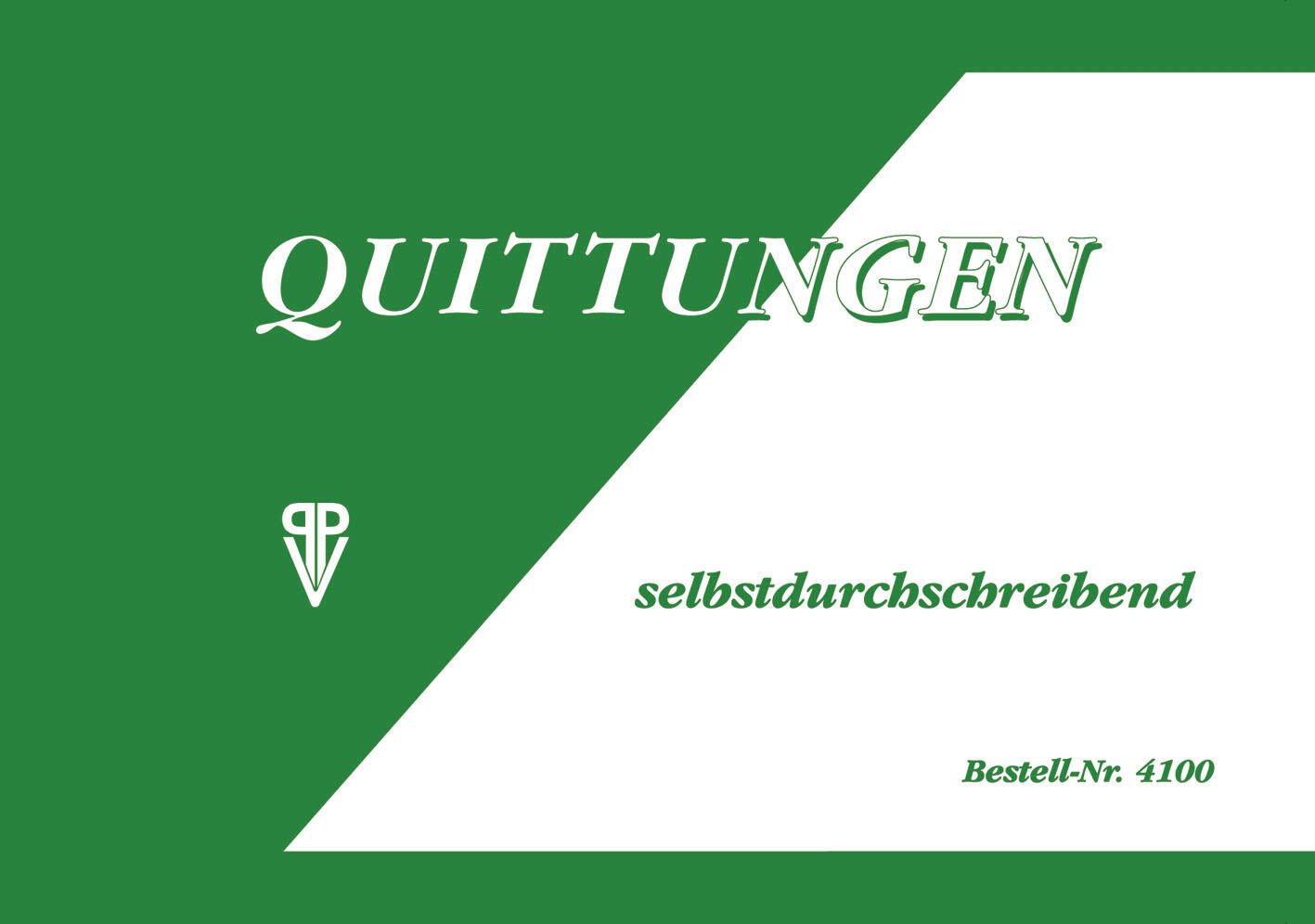 Quittung, MwSt. separat ausgewiesen Formularbuch 4100