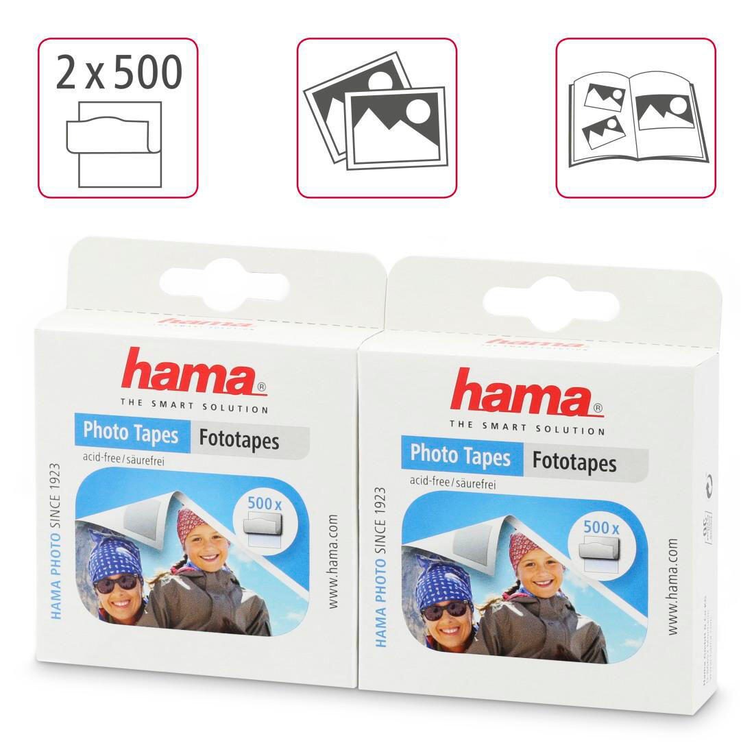 Hama doppelseitige Klebepads 12 mm x 13 mm weiß