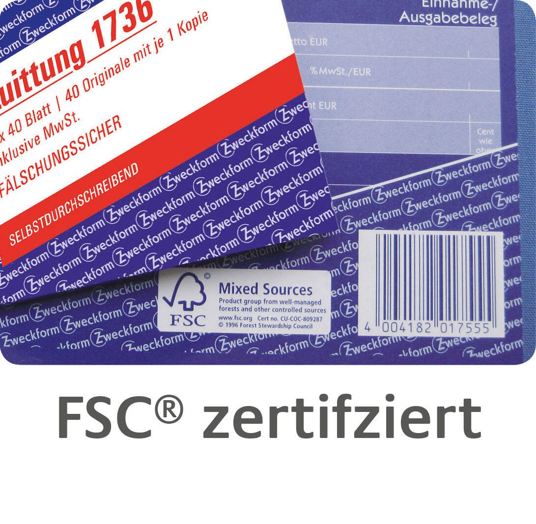 AVERY Zweckform Formularbuch Kassenbuch/EDV DIN A4 2x 40 Seiten