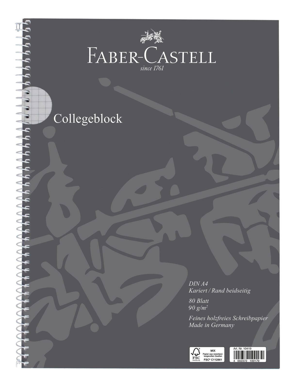 FABER-CASTELL Collegeblock DIN A4 kariert