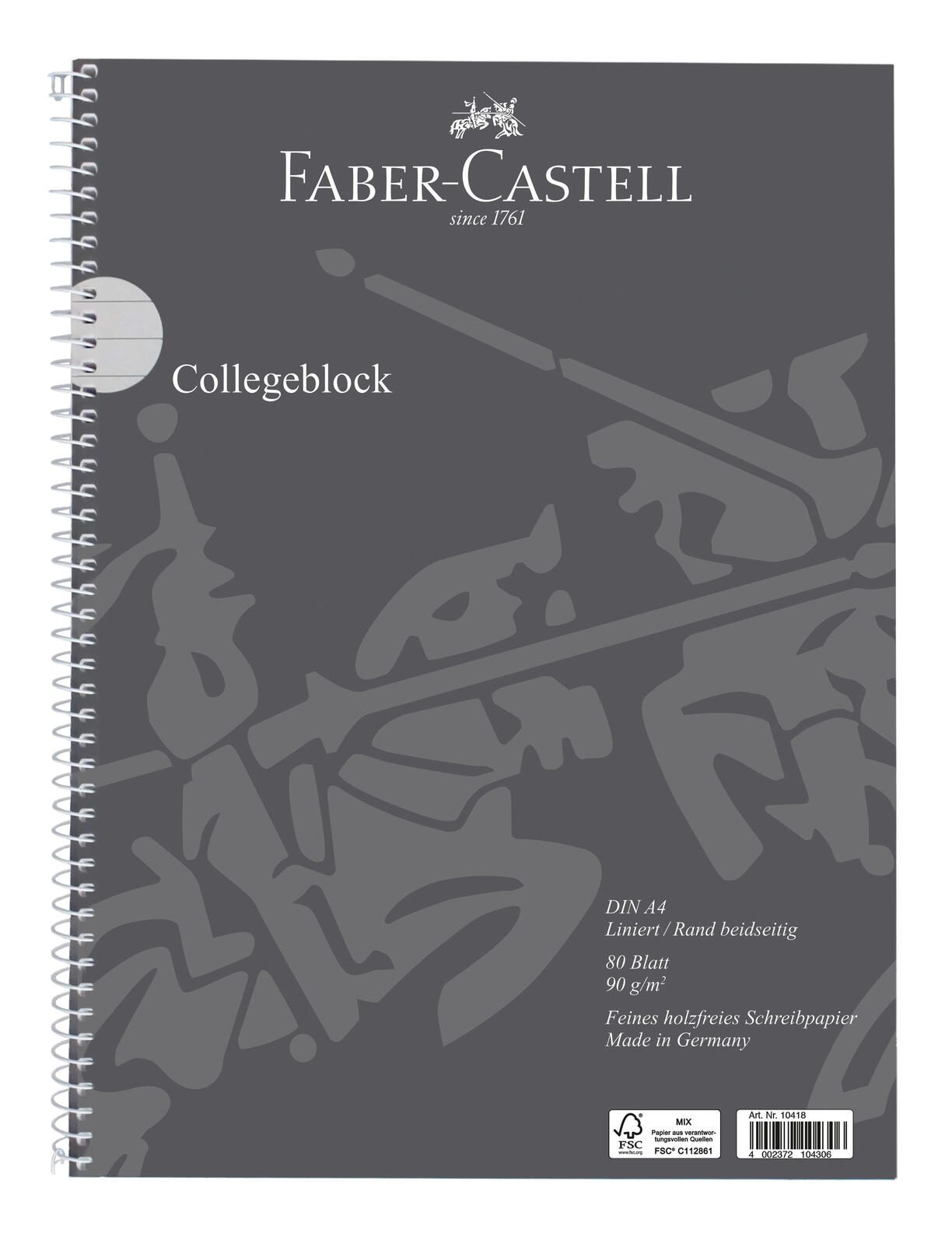FABER-CASTELL Collegeblock DIN A4 liniert