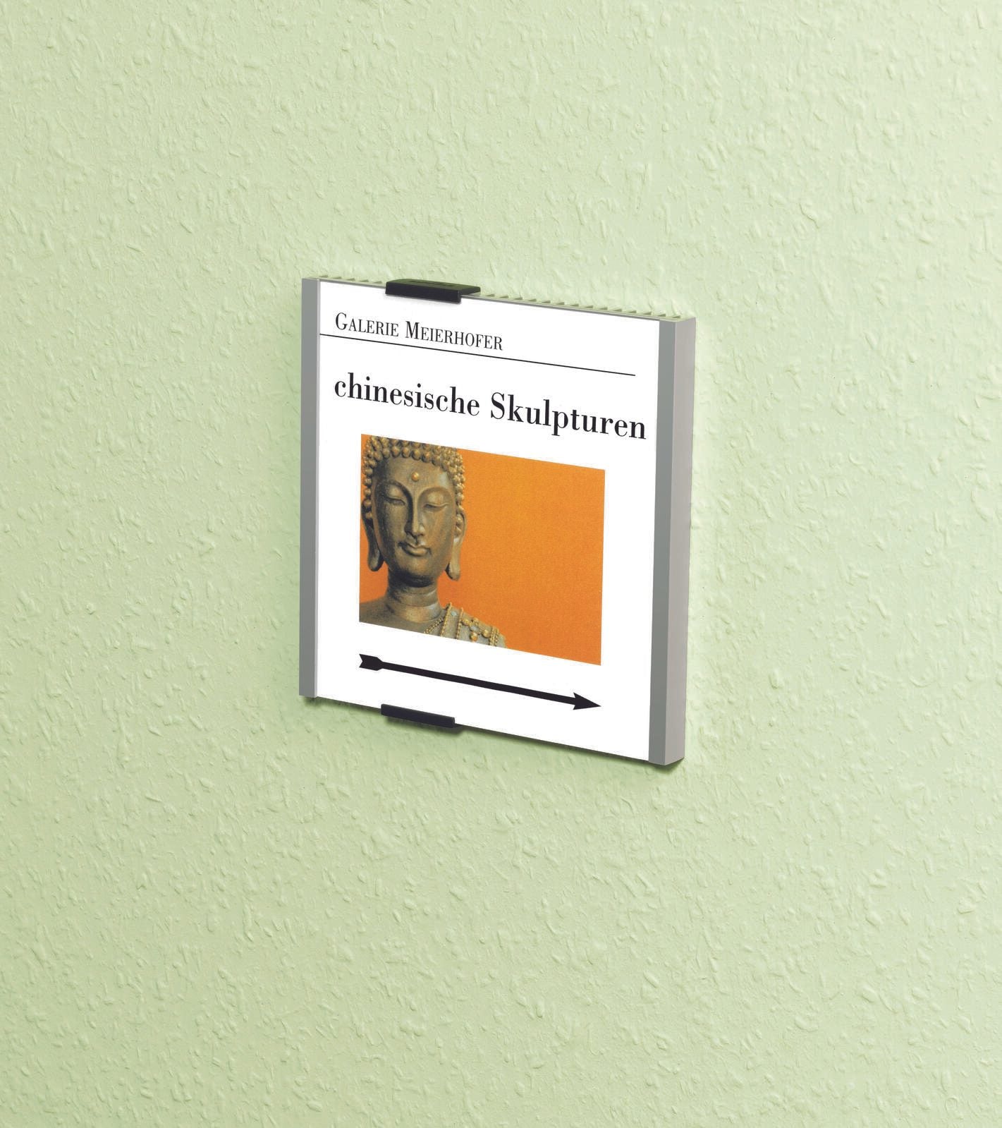 DURABLE Türschild 14,9 x 14,85 cm silber