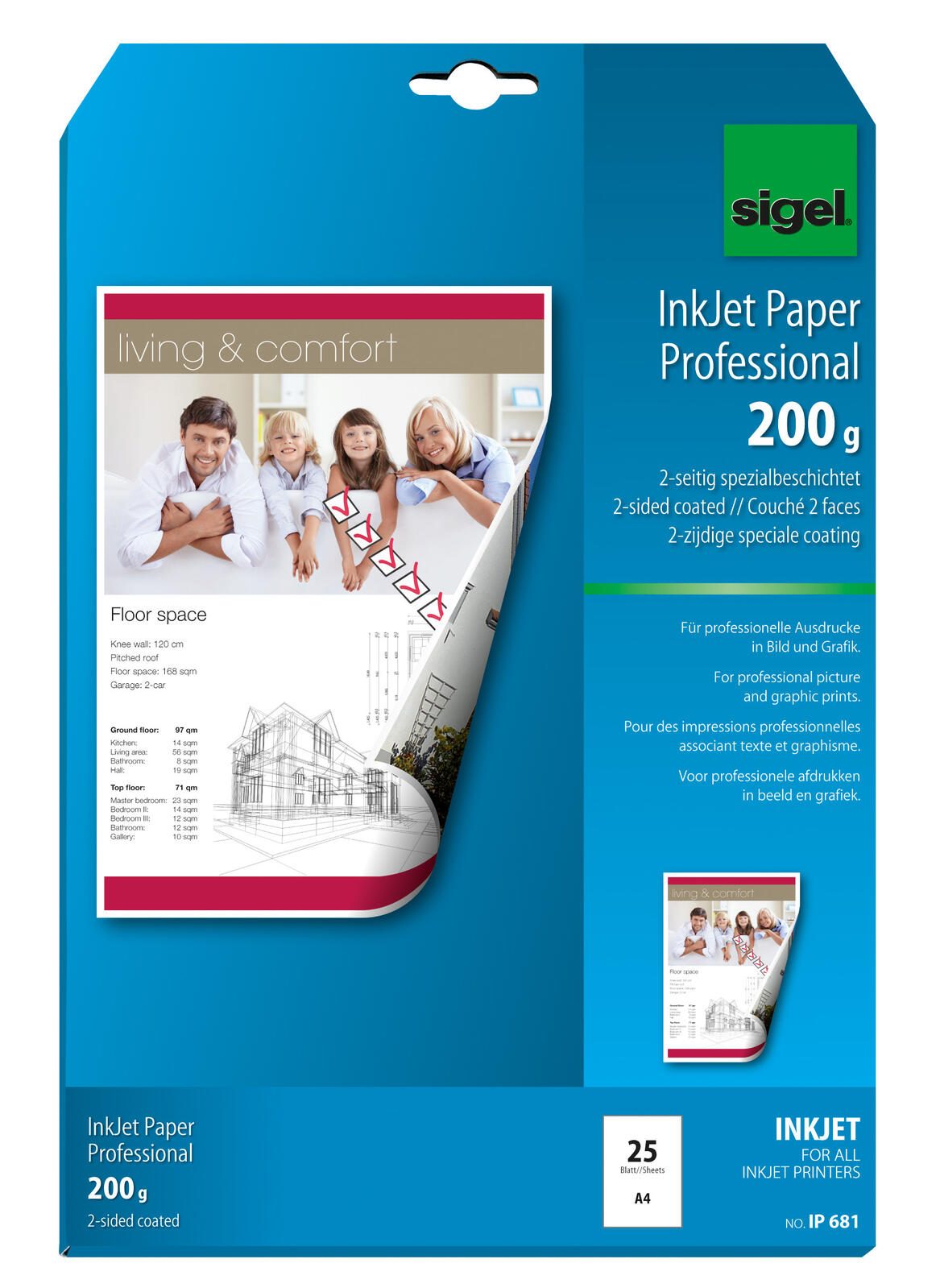 SIGEL Fotopapier Inkjet DIN A4 matt 200 g/m²