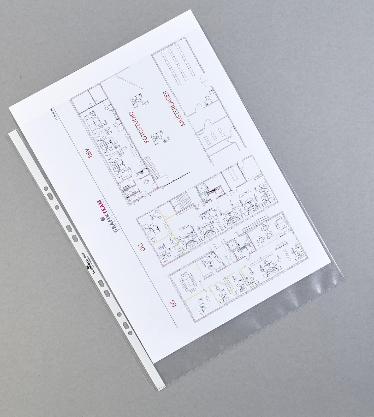 DURABLE Prospekthüllen DIN A3 quer 0.12 mm transparent