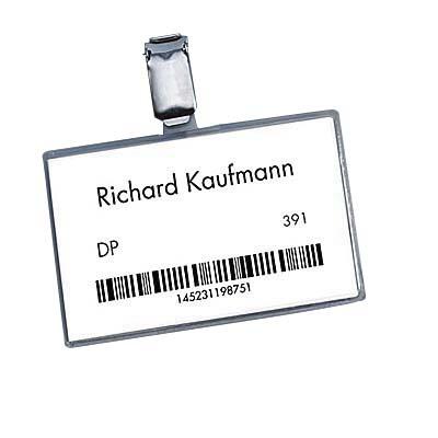 DURABLE Namensschilder transparent 9 cm x 5.4 cm