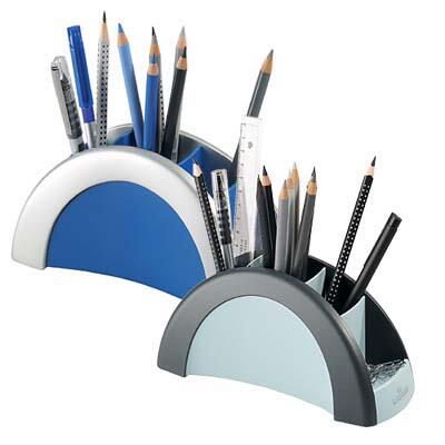 DURABLE Stiftehalter 20,5 x 9,0 x 8,0 cm silber/blau
