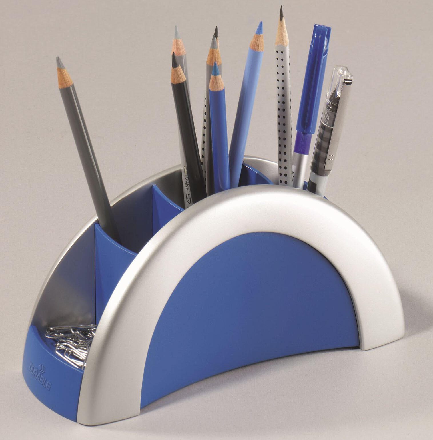 DURABLE Stiftehalter 20,5 x 9,0 x 8,0 cm silber/blau