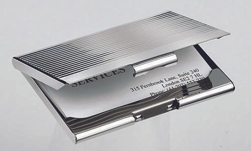 SIGEL Visitenkartenetui 95 x 7 x 62 mm silber