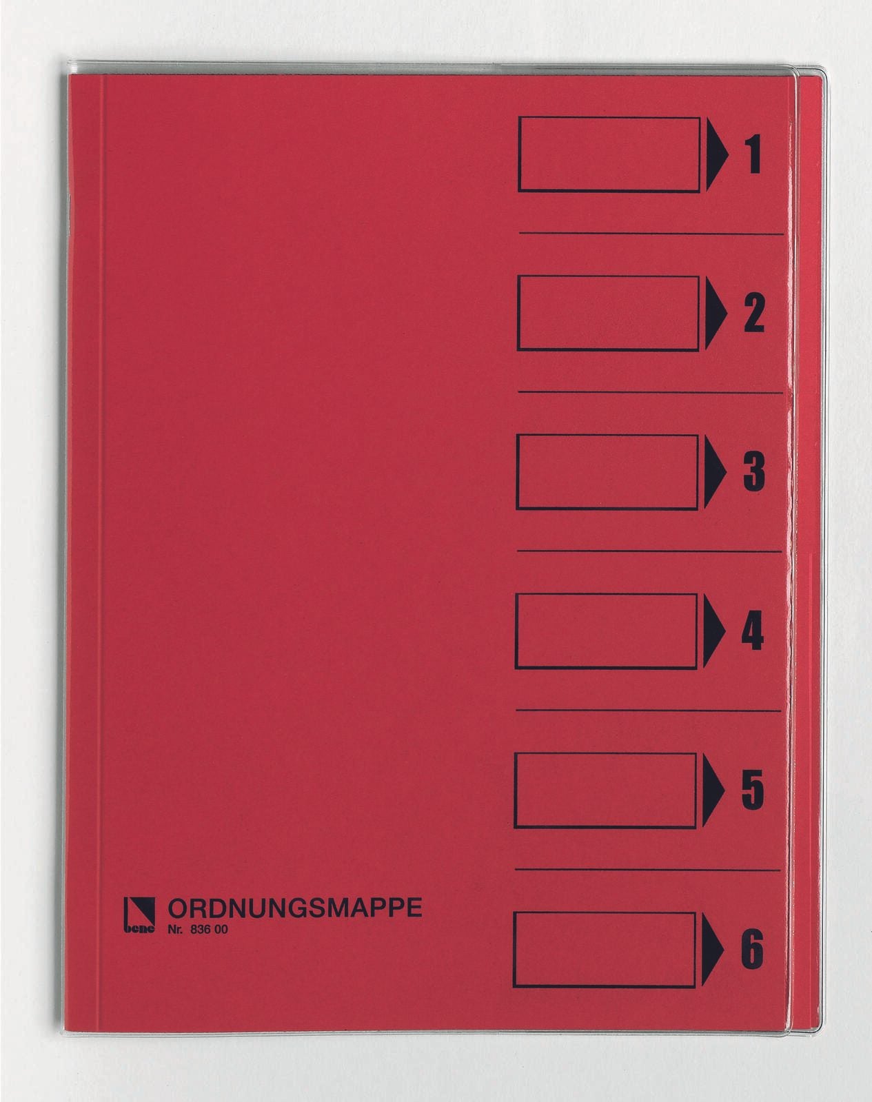 bene Ordnungsmappe DIN A4 6-Fach rosa
