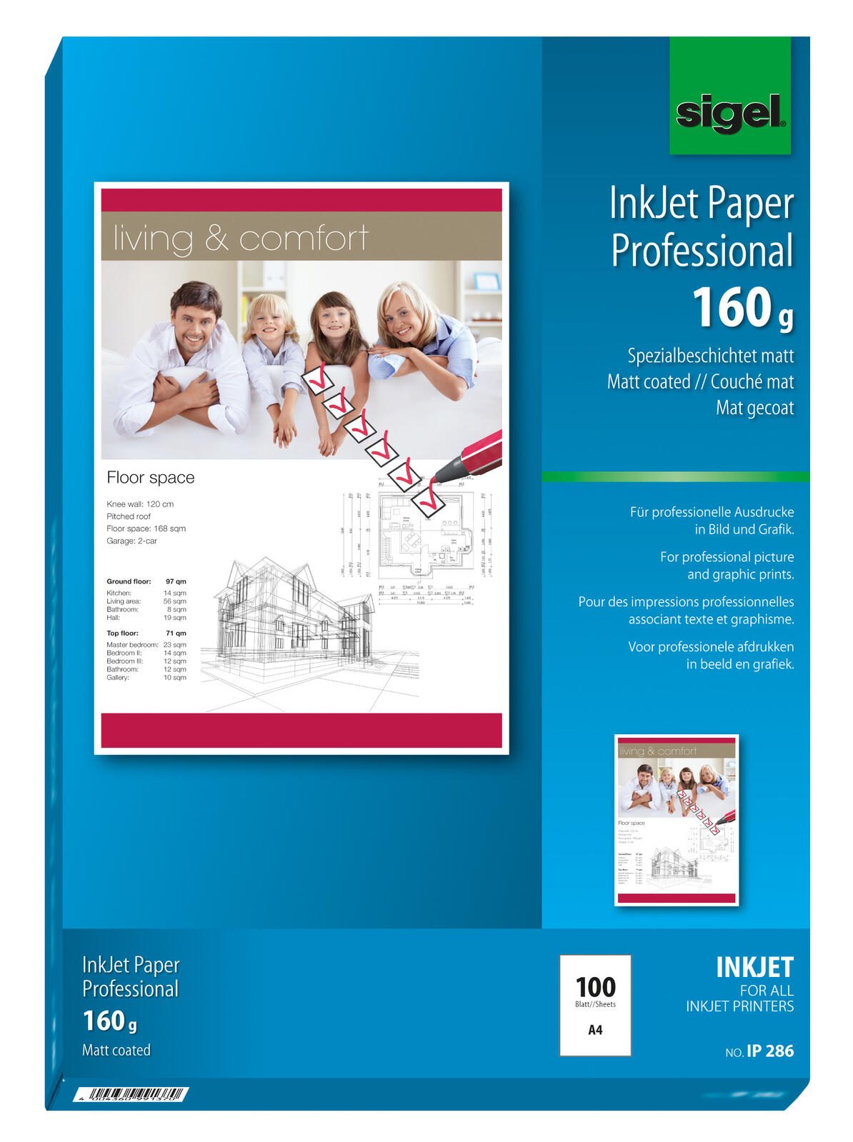 SIGEL Fotopapier Inkjet DIN A4 matt 160 g/m²
