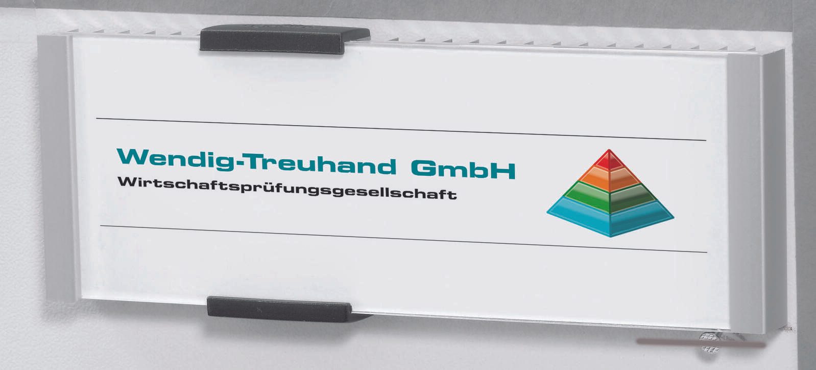 DURABLE Türschild 14,9 x 5,25 cm silber