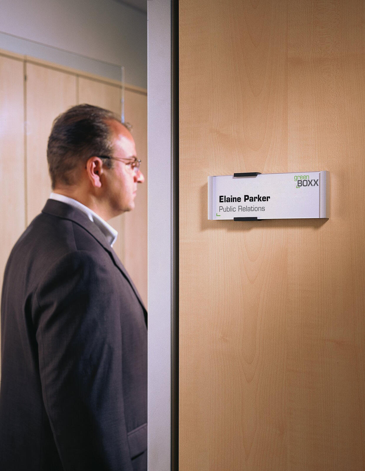 DURABLE Türschild 14,9 x 5,25 cm silber