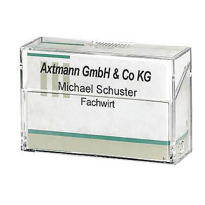 SIGEL Visitenkartenbox glasklar