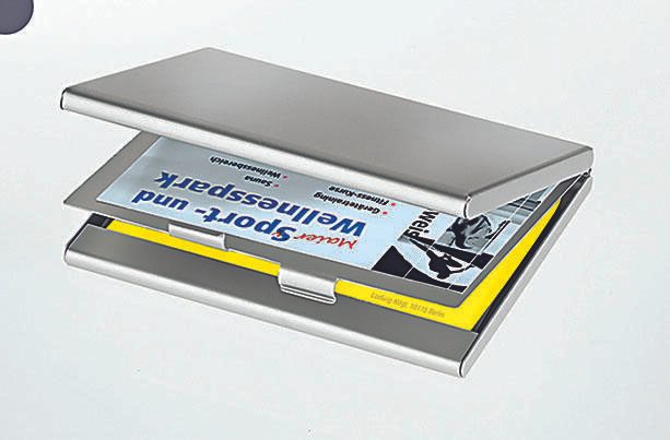 SIGEL Visitenkartenetui 92 x 10 x 63 mm silber