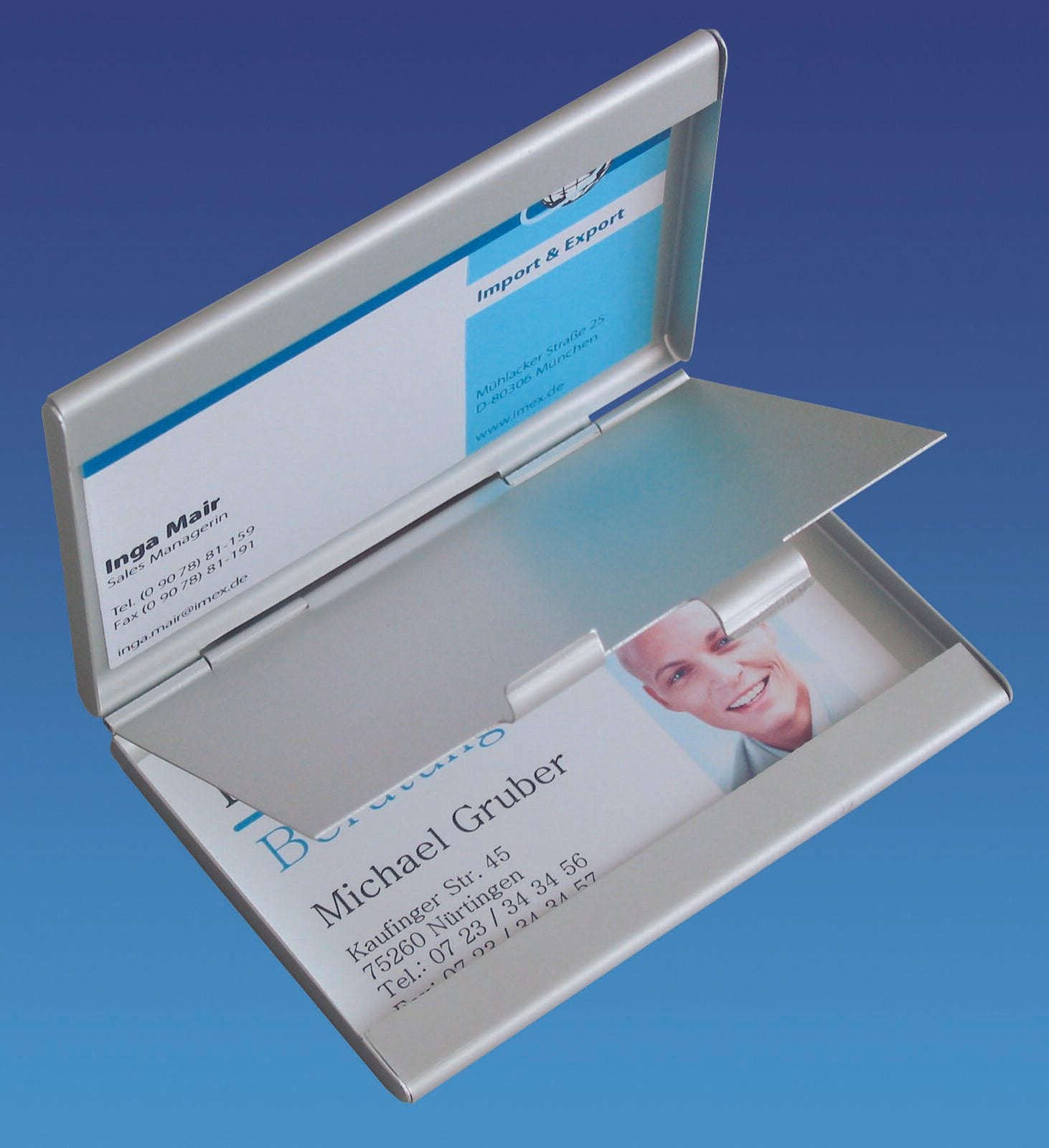 SIGEL Visitenkartenetui 92 x 10 x 63 mm silber