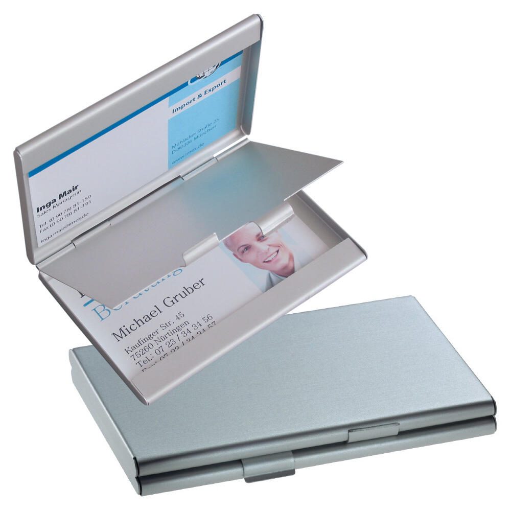 SIGEL Visitenkartenetui 92 x 10 x 63 mm silber