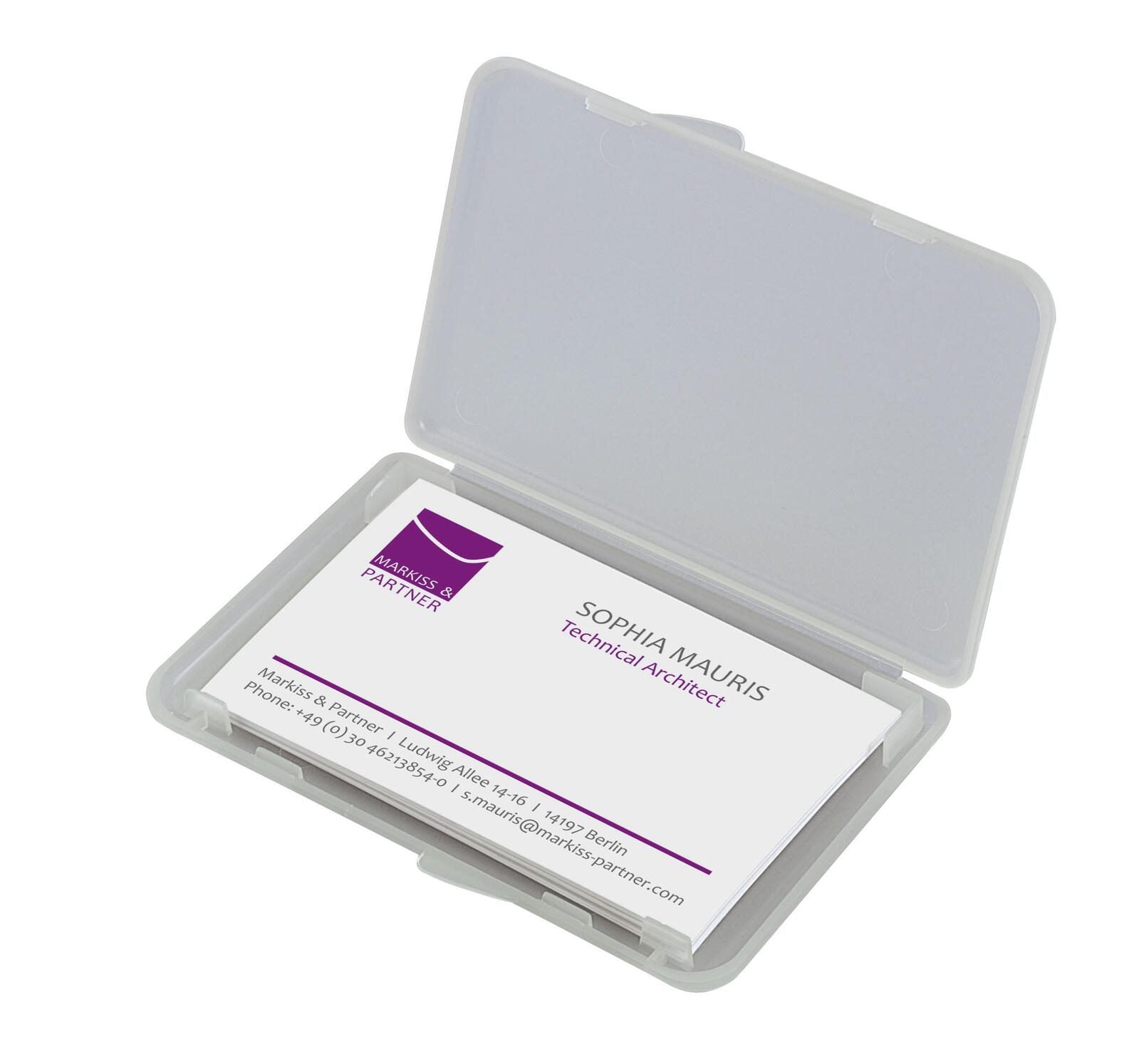 SIGEL Visitenkartenetui 100 x 10 x 70 mm transparent