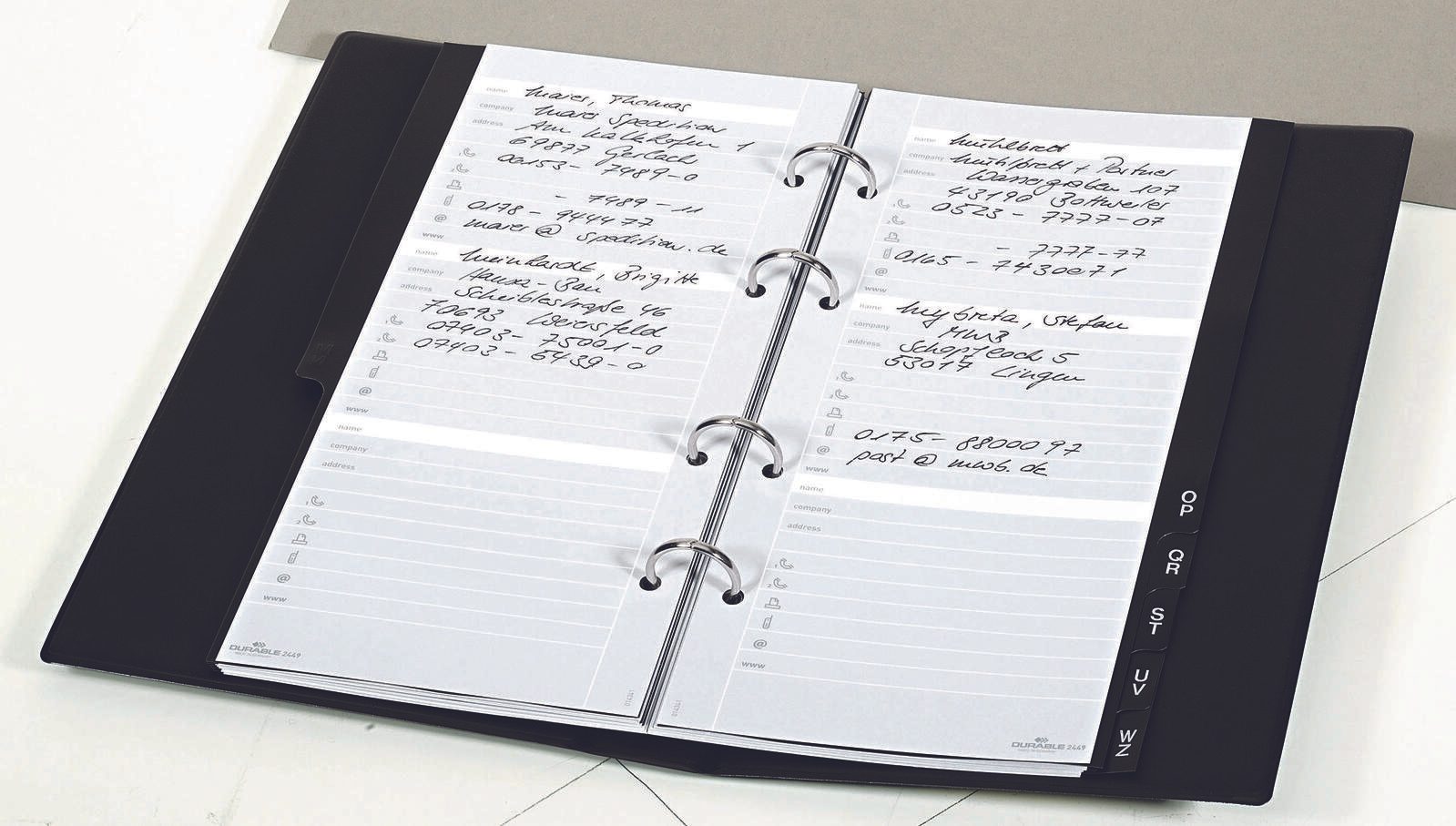 DURABLE Adress-Ringbuch anthrazit