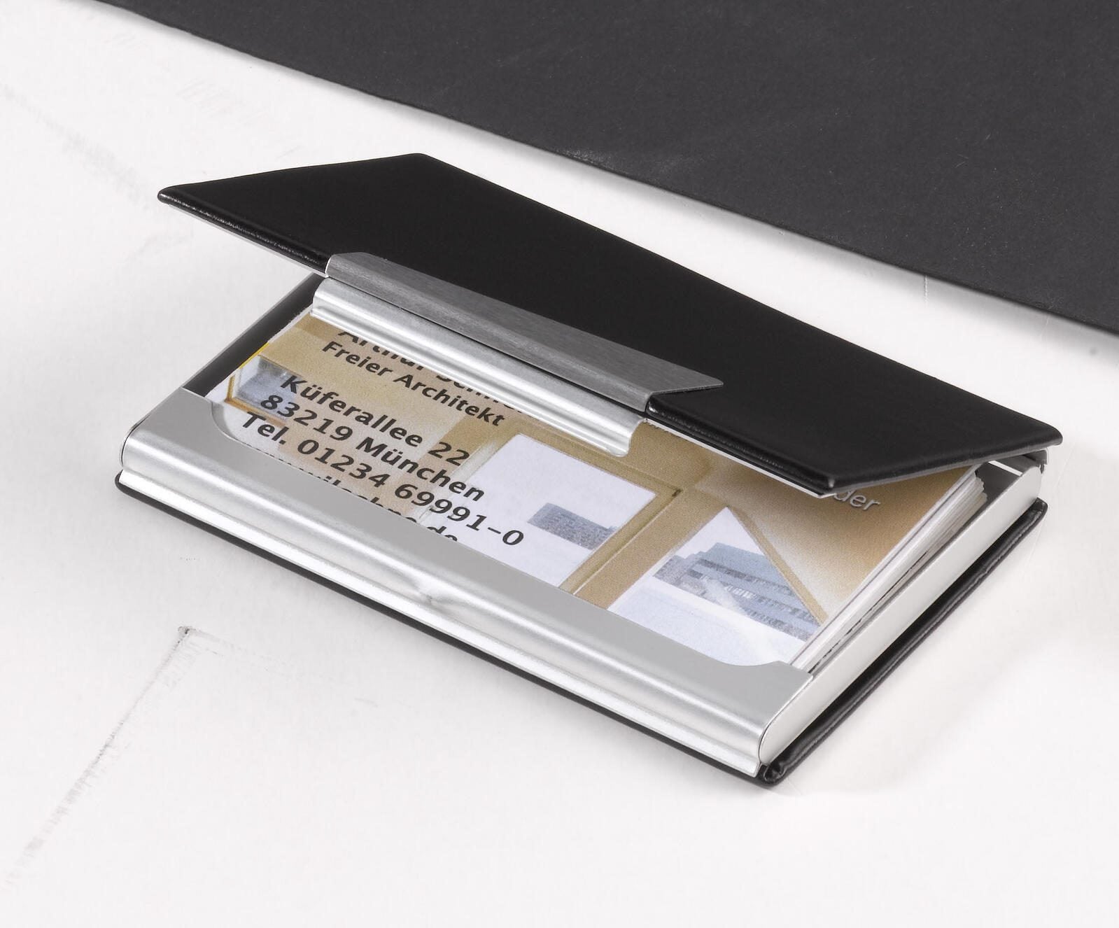 SIGEL Visitenkartenetui 95 x 12 x 65 mm schwarz