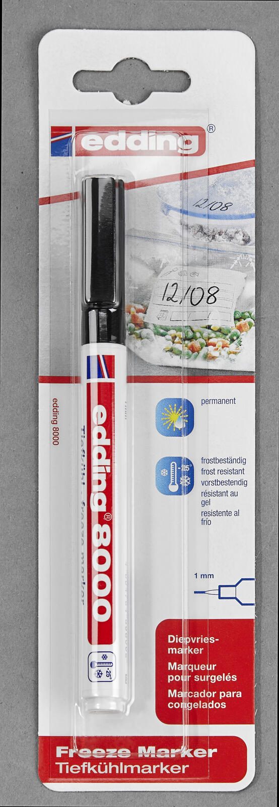 edding Tiefkühlmarker 1.0 mm Schwarz