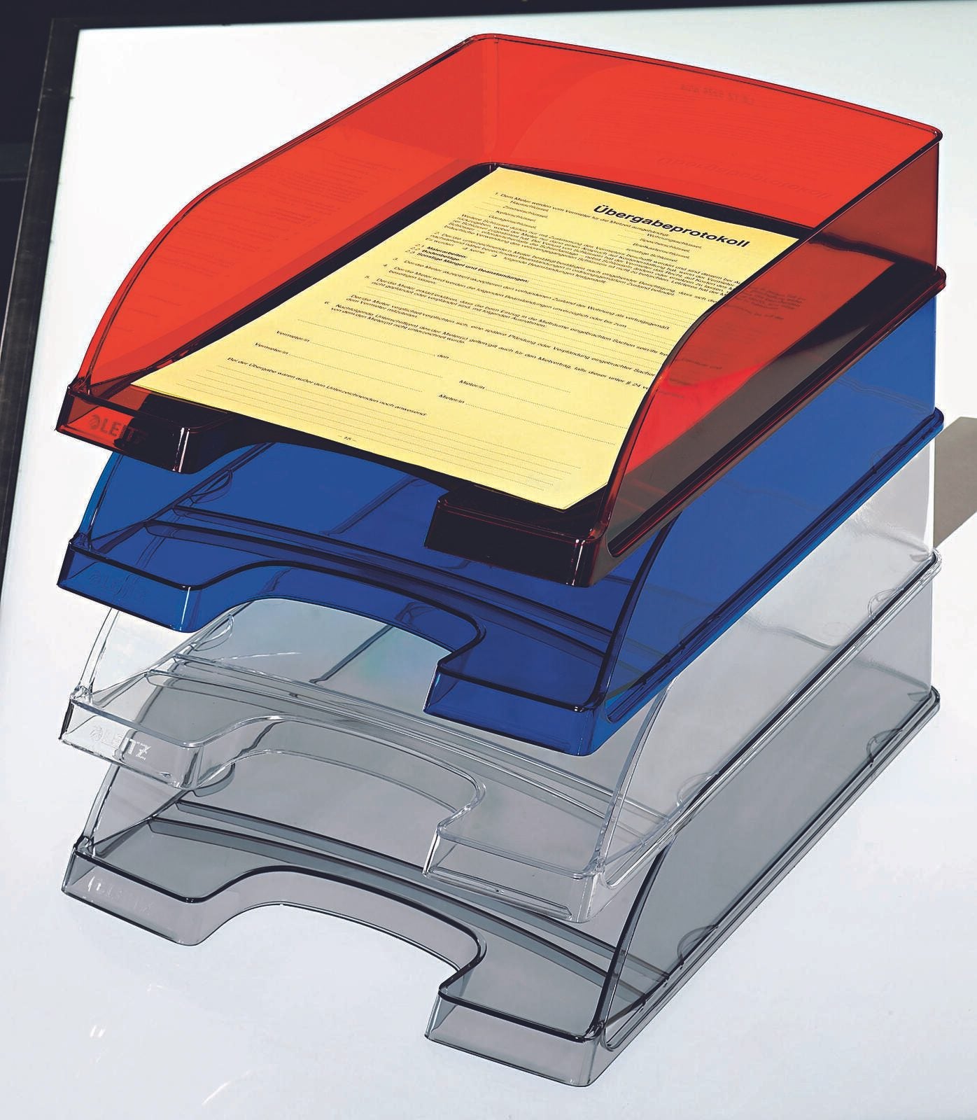 LEITZ Briefablage DIN A4 rot-transparent
