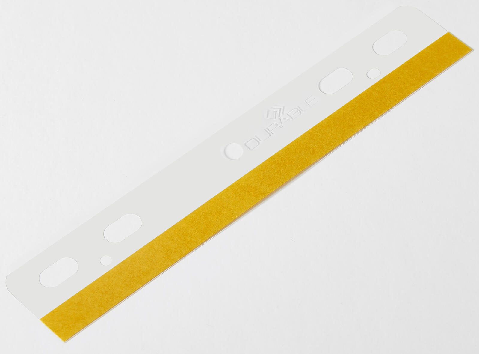 DURABLE Heftstreifen, selbstklebend für bis DIN A4 transparent