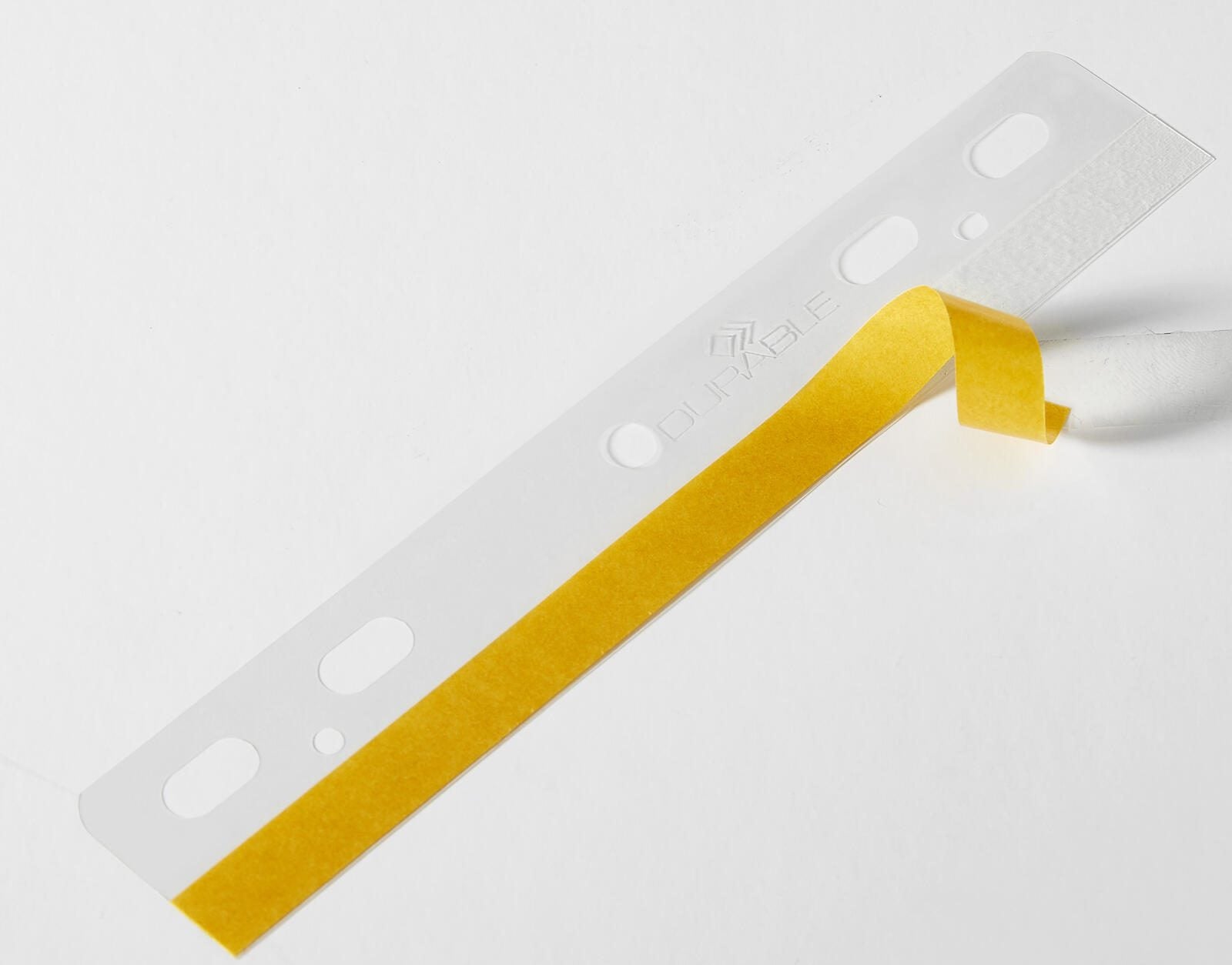 DURABLE Heftstreifen, selbstklebend für bis DIN A4 transparent