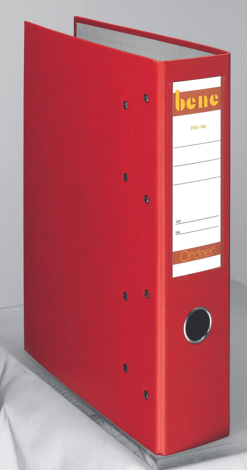 bene Doppelordner 2x A5 quer Karton rot