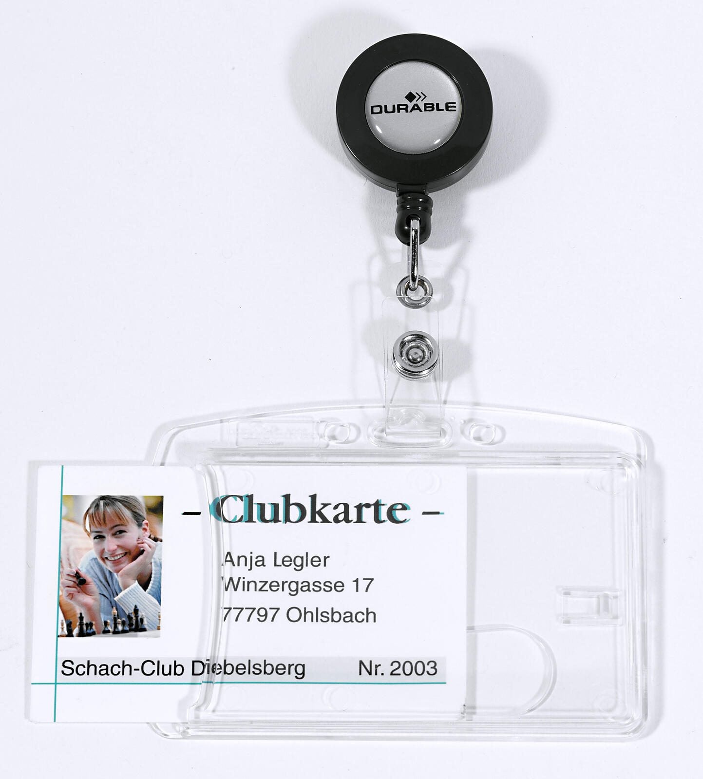 DURABLE Namensschilder glasklar 8.5 cm x 5.4 cm