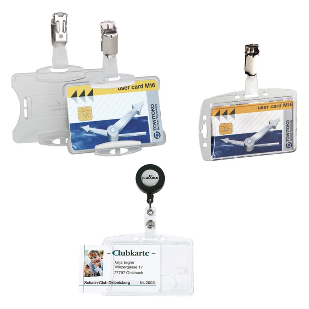 DURABLE Namensschilder glasklar 8.5 cm x 5.4 cm